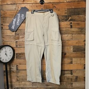 Columbia PFG Men Sand Omni Shade Convertible pants shorts elastic waistband Sz L